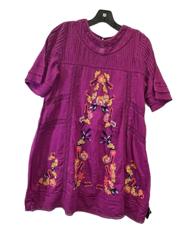 Top Short Sleeve By Free People In Purple, Size: Xs