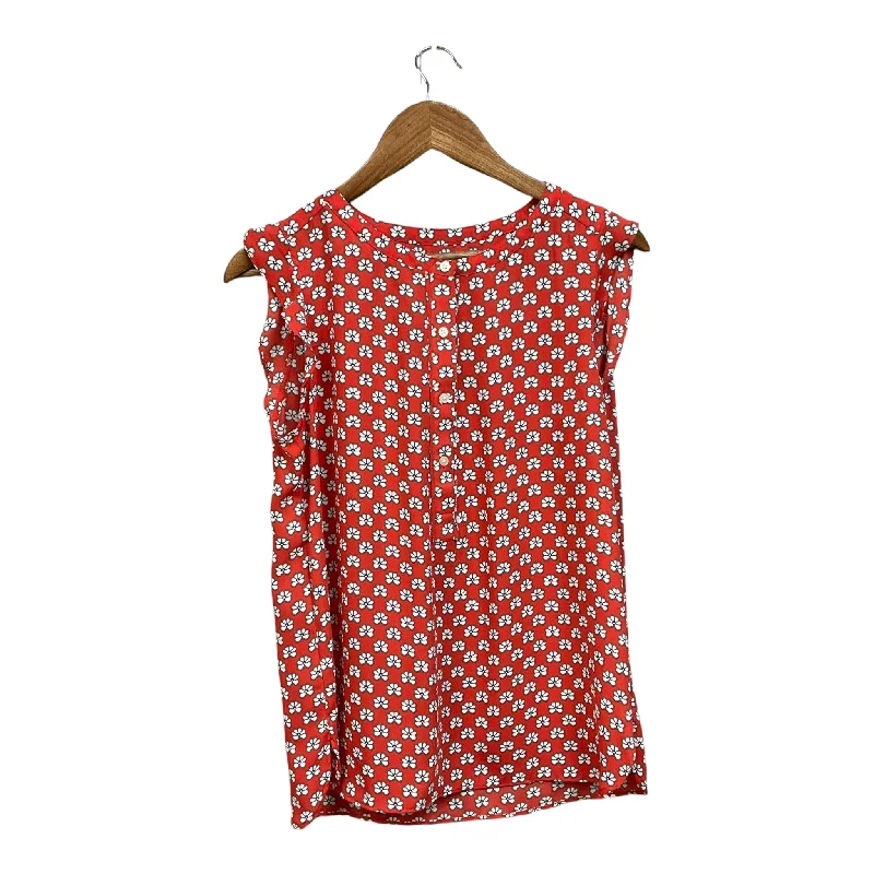 Top Sleeveless By Loft In Floral Print, Size: M