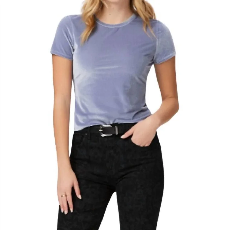 Fiora Tee Top In Ice Slate