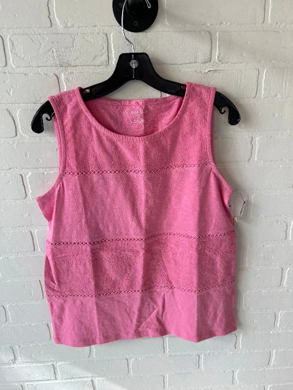 Top Sleeveless By Talbots In Pink, Size: Mp