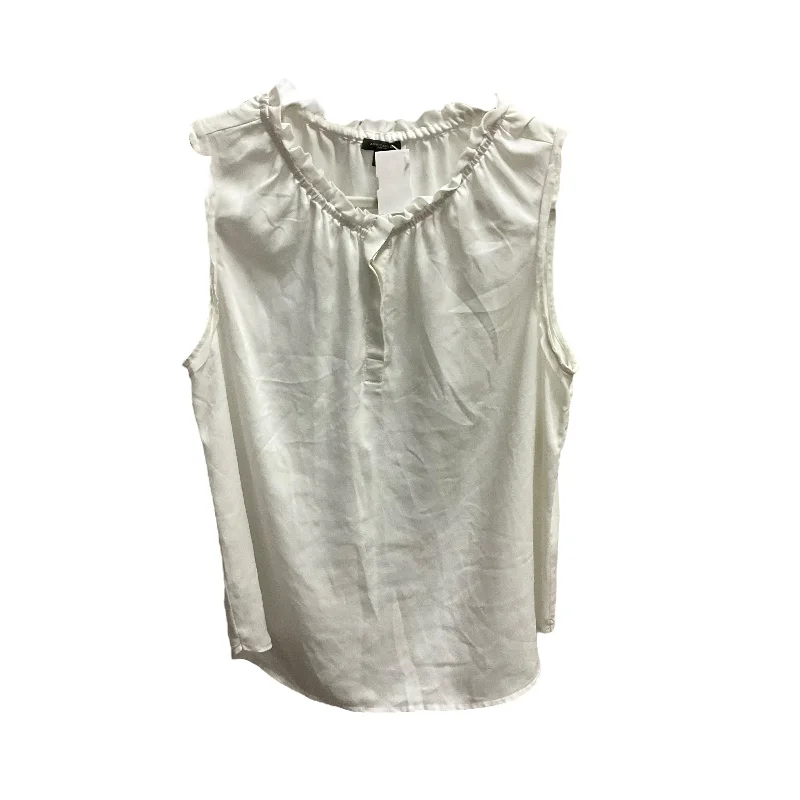 Top Sleeveless By Ann Taylor In White, Size: 14