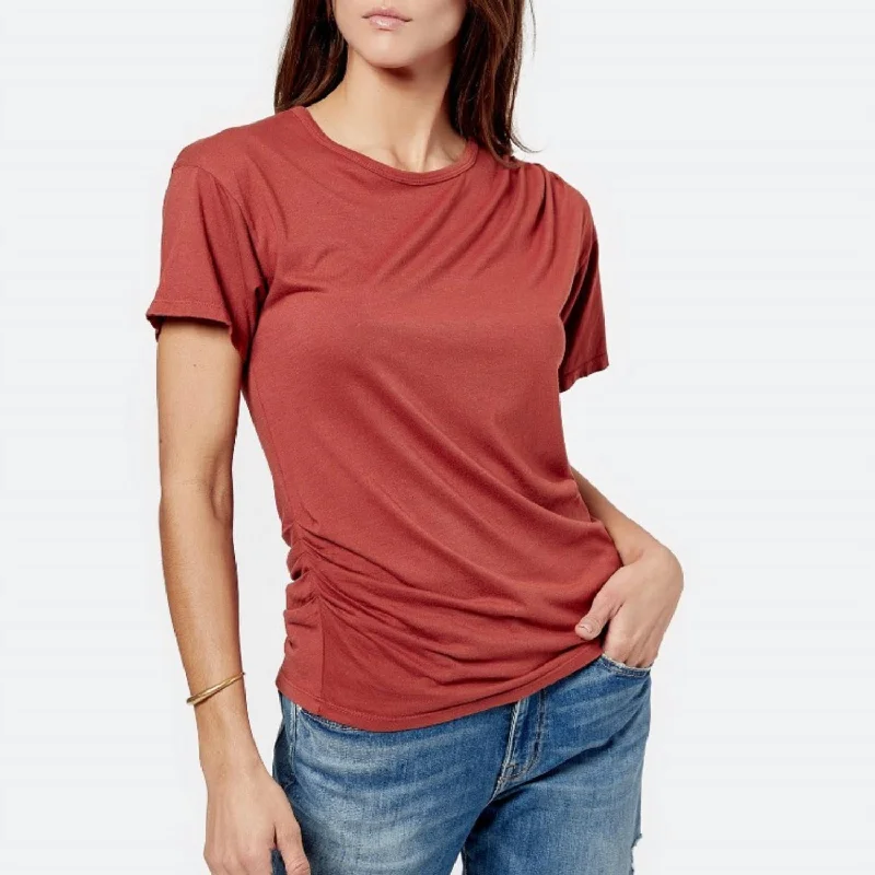 Verdugo Short Sleeve Tee In Washed Mahogany