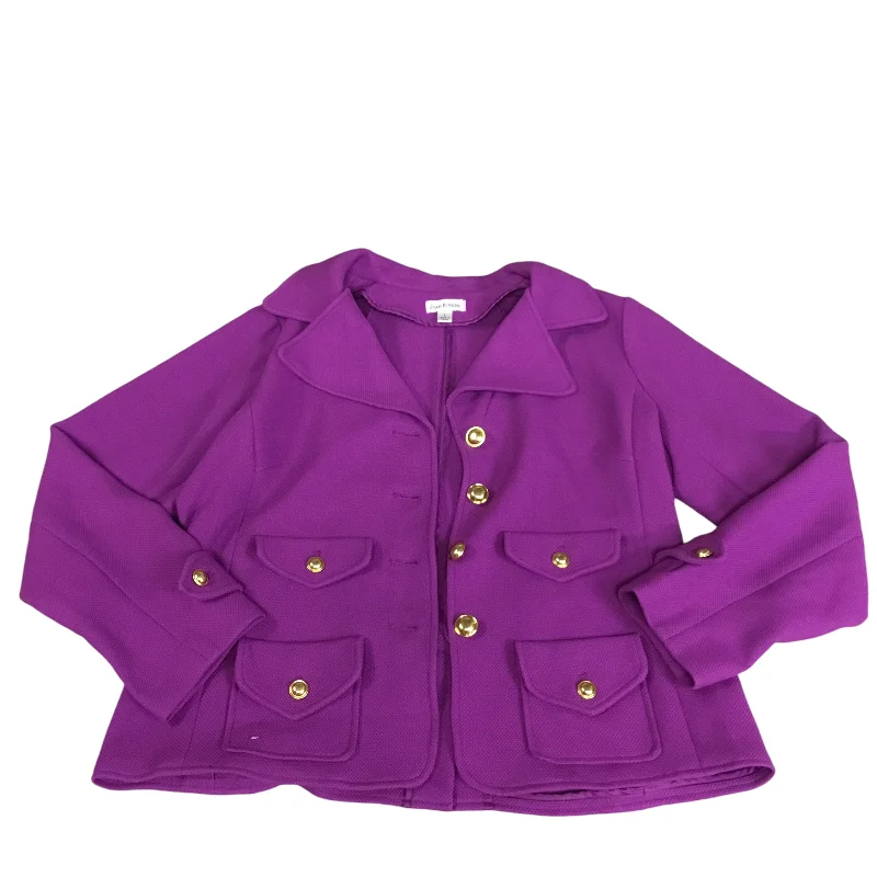 Blazer By Joan Rivers In Purple, Size: L