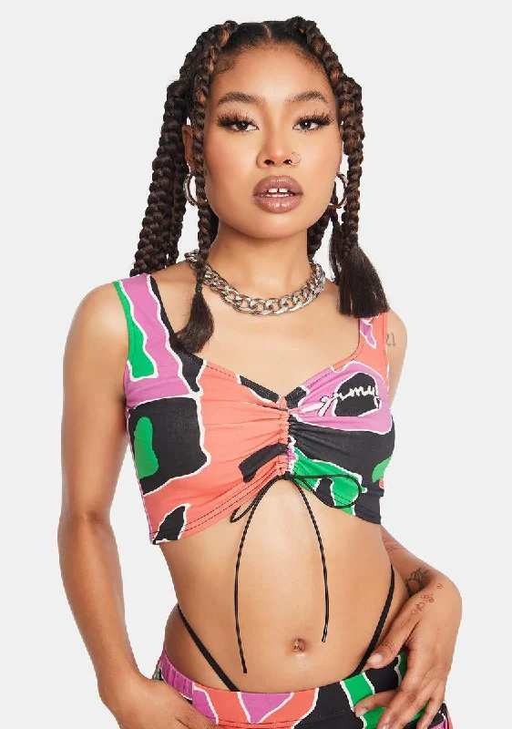 Multi Print Bra Top