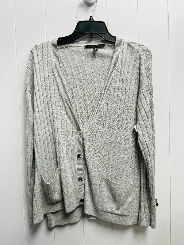 Sweater Cardigan By White House Black Market In Grey, Size: Xs