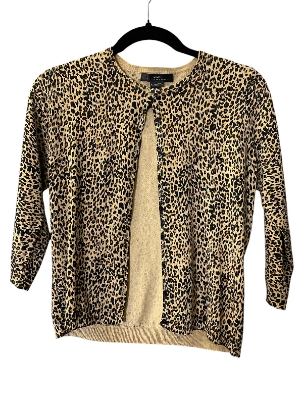 Sweater Cardigan By Silx In Animal Print, Size: M