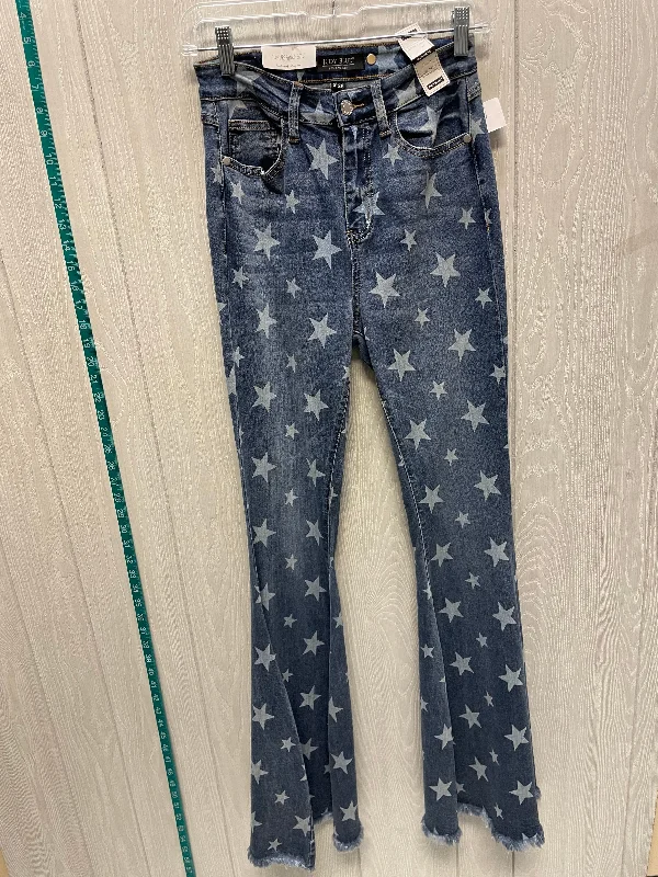 Jeans Flared By Judy Blue In Blue Denim, Size: 2