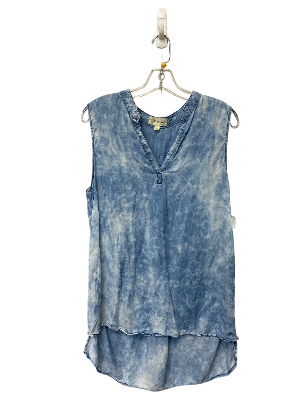 Top Sleeveless By Cloth & Stone In Blue, Size: L