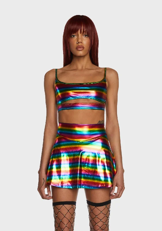 Color Me Happy Striped Bra Top