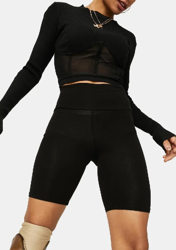 It's Pure Fate Mid-Waist Biker Shorts