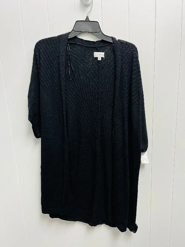 Sweater Cardigan By Wonderly In Black, Size: L