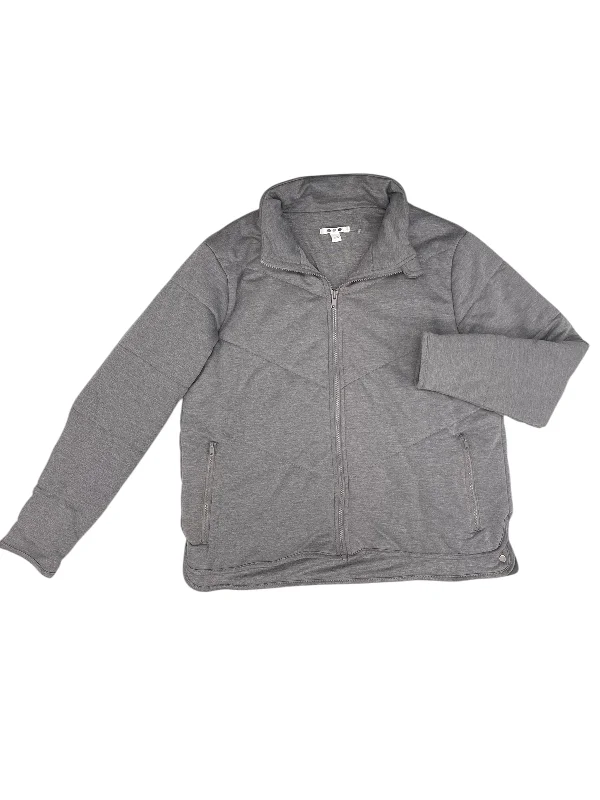 Sweatshirt/Jacket By Three Dots In Grey, Size: L