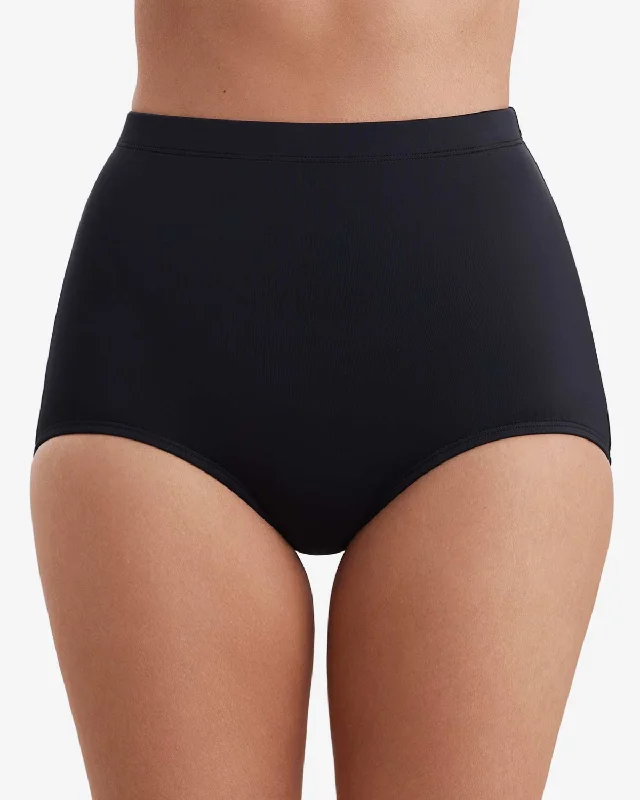 2025 Shape Solver Plus Divine Solid Girl Leg Brief Swim Bottom- 7103848X