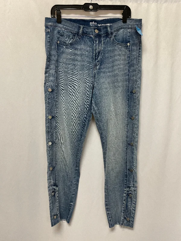 Jeans Skinny By New York And Co In Blue Denim, Size: 14