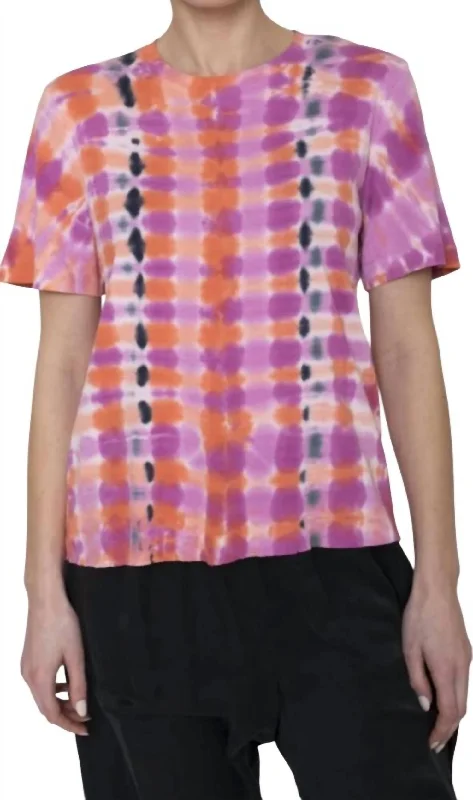 Boy Tee In Fuschia/orange