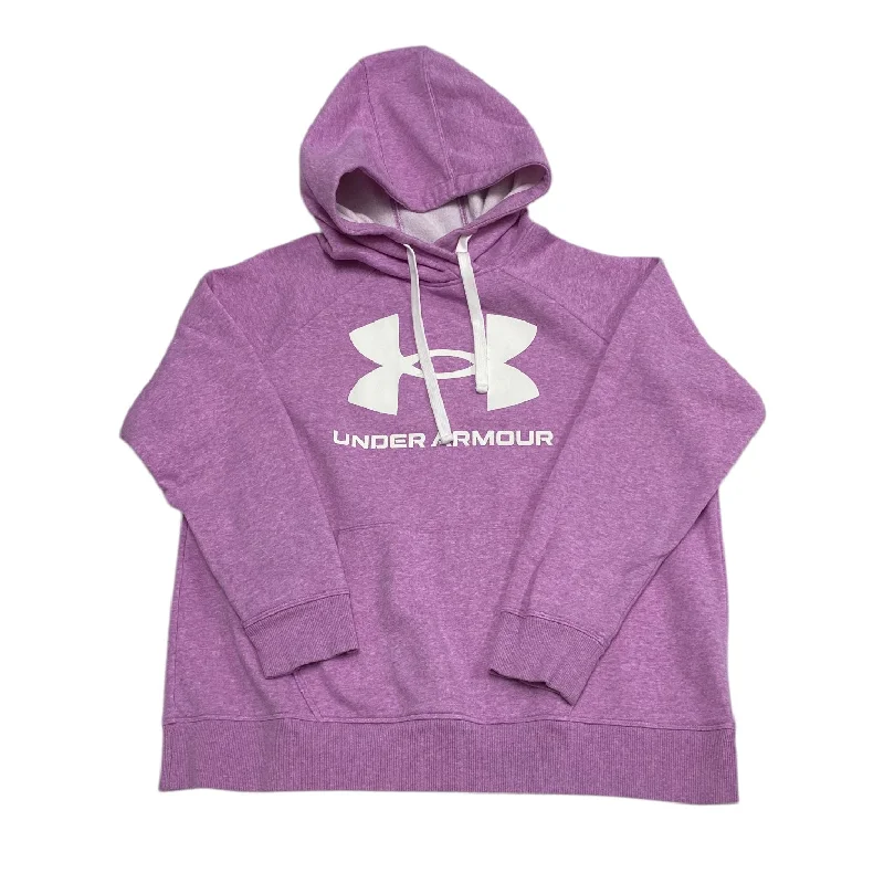 Athletic Sweatshirt Hoodie By Under Armour In Purple, Size: L