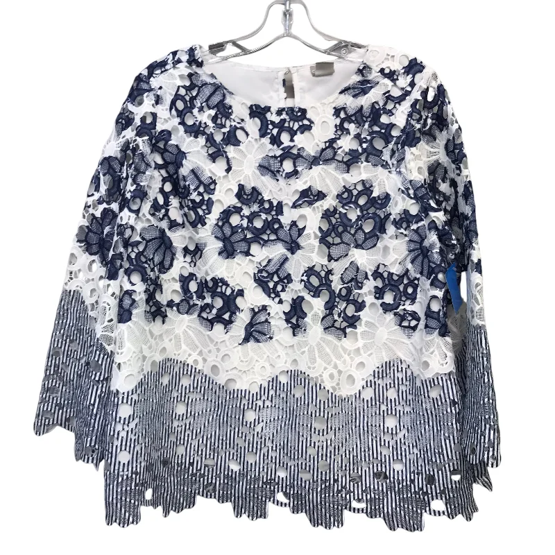 Top Ls By Chicos In Blue & White, Size:Xs