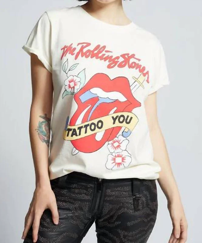 The Rolling Stones Tattoo You Tee In Pearl