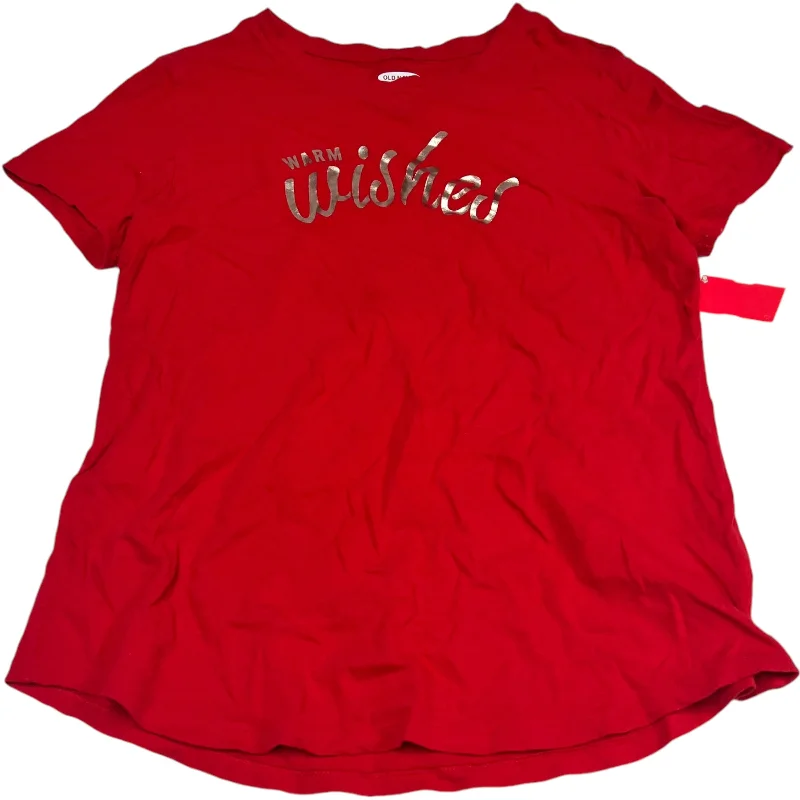 Top Short Sleeve By Old Navy In Red, Size: S