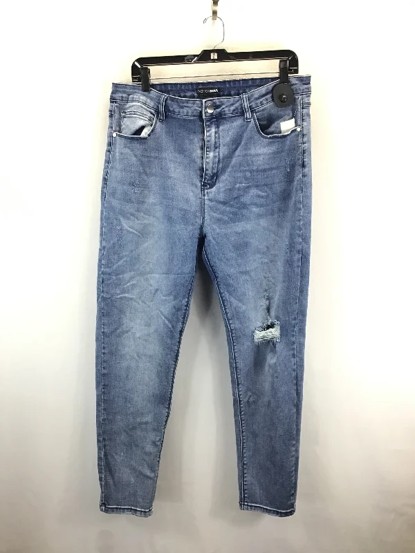 Jeans Straight By Fashion Nova In Blue, Size: 1x