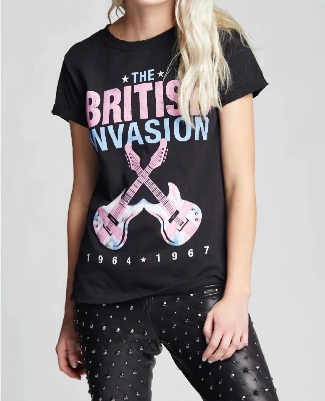 British Invasion Band Tee In Vintage Black