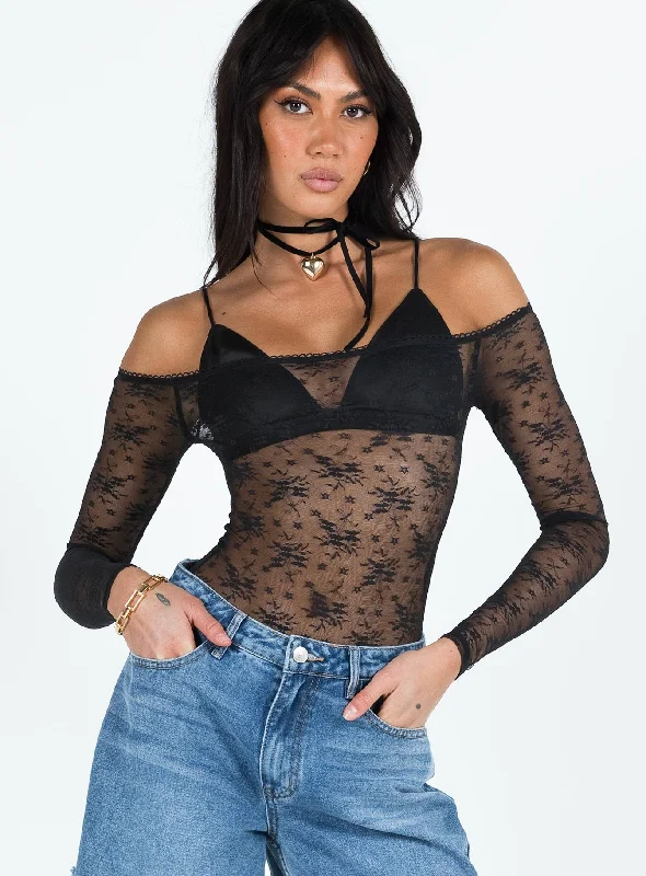 Mademoiselle Bodysuit Black