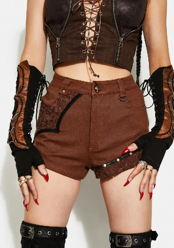 Steampunk Denim Shorts