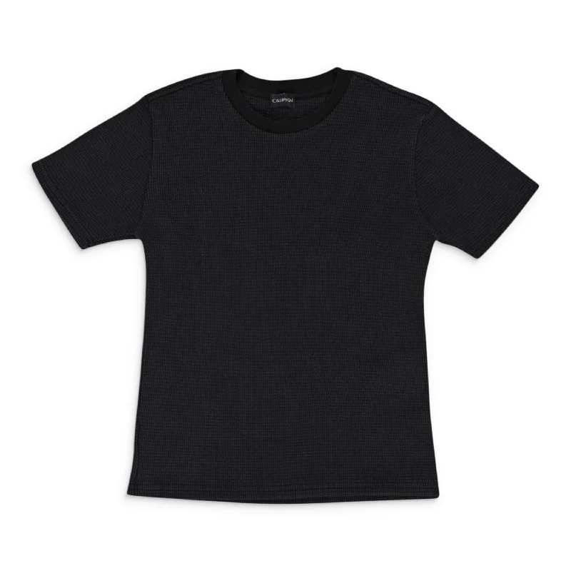 CALLIPYGIAN BABY THERMAL BLACK SHORT SLEEVE T-SHIRT