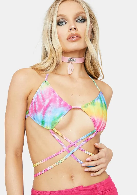 Prismatic Dream Wrap Bra Top