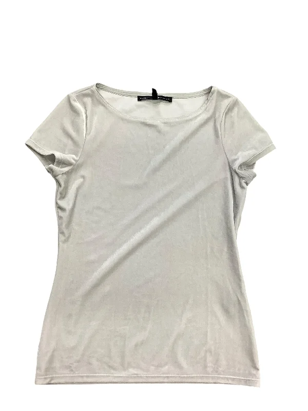 Top Short Sleeve By White House Black Market In Grey, Size: Xxs