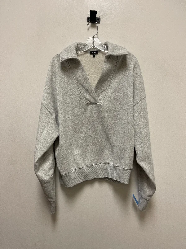 Sweatshirt Collar By Express In Grey, Size: M