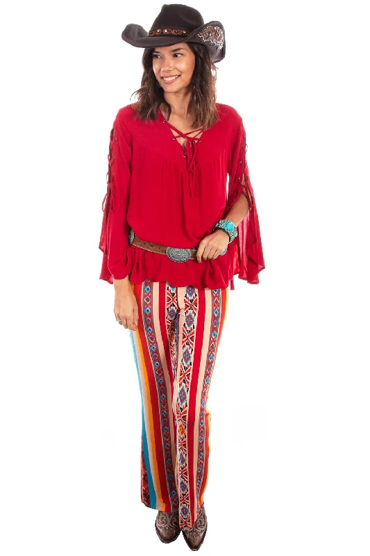 Scully Womens Serape Viscose Bell Bottom Pants