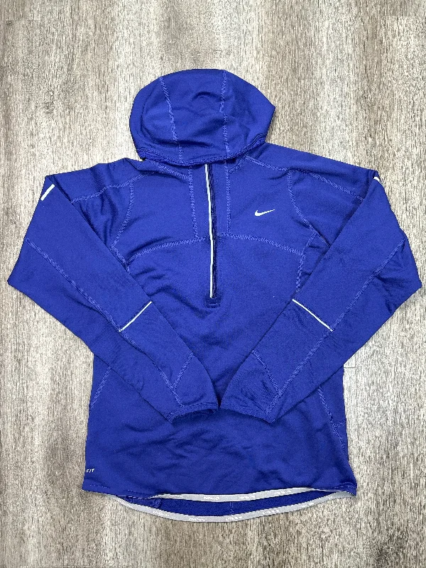 Athletic Sweatshirt Collar By Nike Apparel In Blue, Size: S