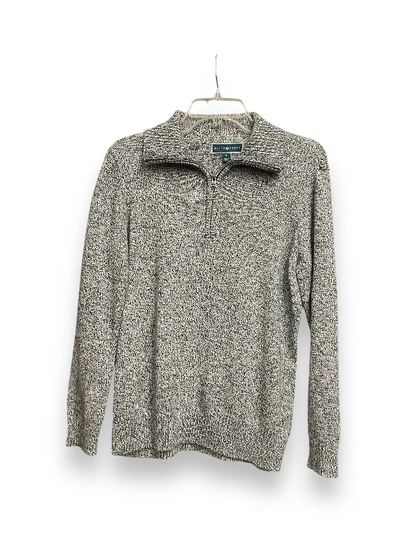 Sweatshirt Collar By Karen Scott In Grey, Size: S