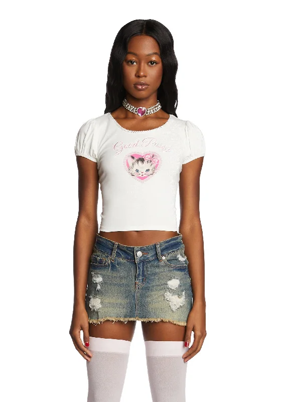 Feline Naughty Graphic Baby Tee