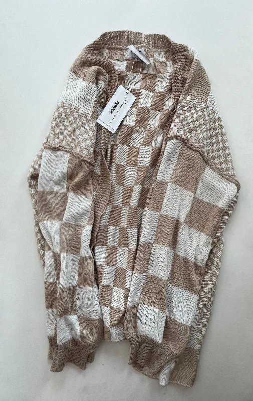 Sweater Cardigan By ANNIEWEAR In Tan, Size: L