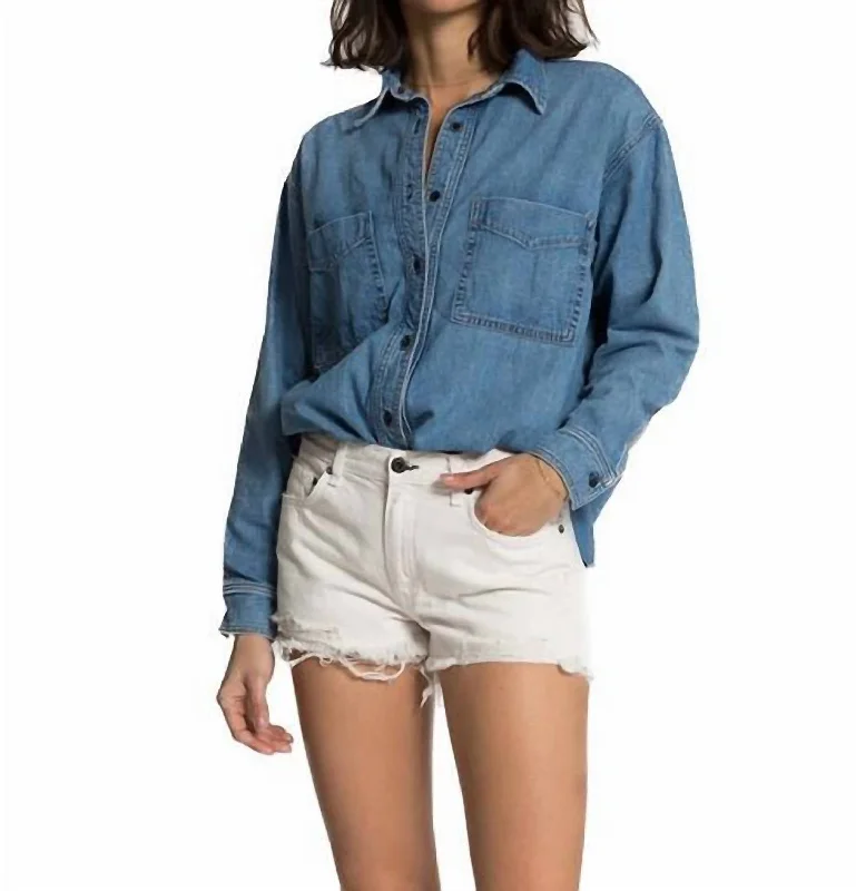 Oversized Denim Shirt In Palm Canyon