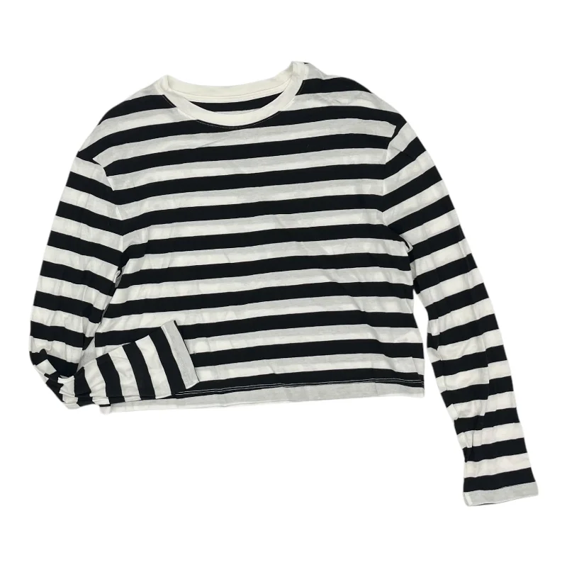 Top Ls By A New Day In Striped Pattern, Size:M