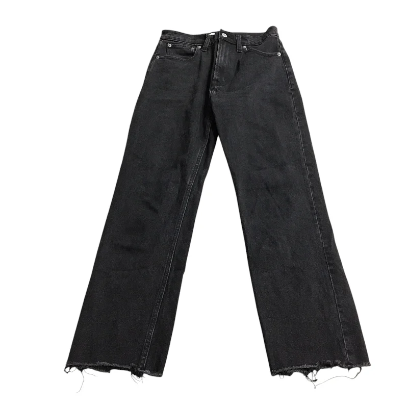 Jeans Straight By Abercrombie And Fitch In Black Denim, Size: 2