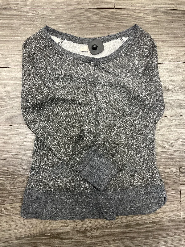 Sweatshirt Crewneck By Loft In Grey, Size: S