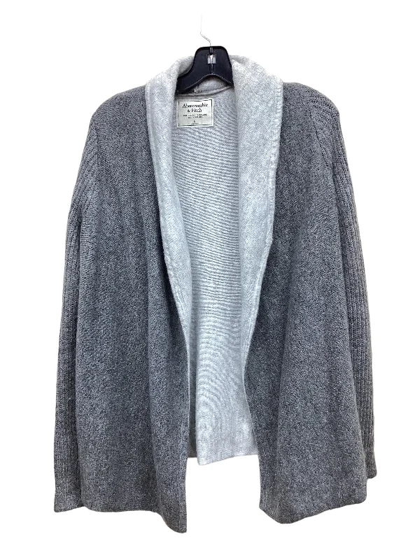 Sweater Cardigan By Abercrombie And Fitch In Grey, Size: S