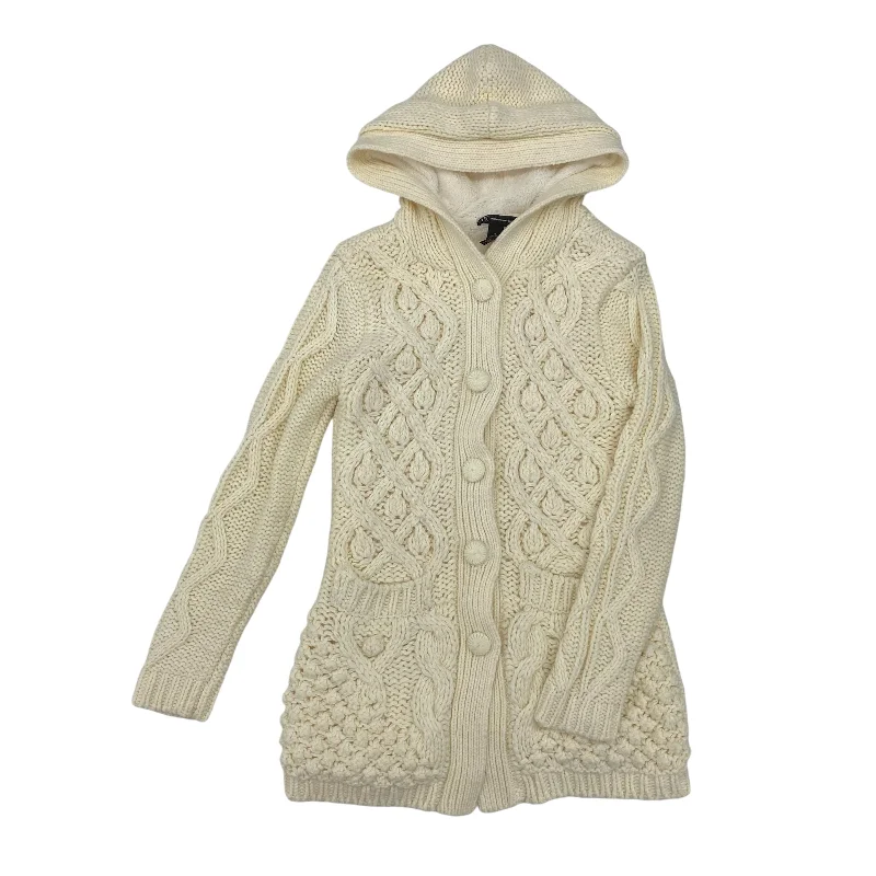 Sweater Cardigan By International Concepts In Cream, Size:M