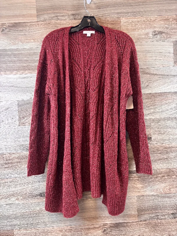 Sweater Cardigan By Westport In Purple, Size: M