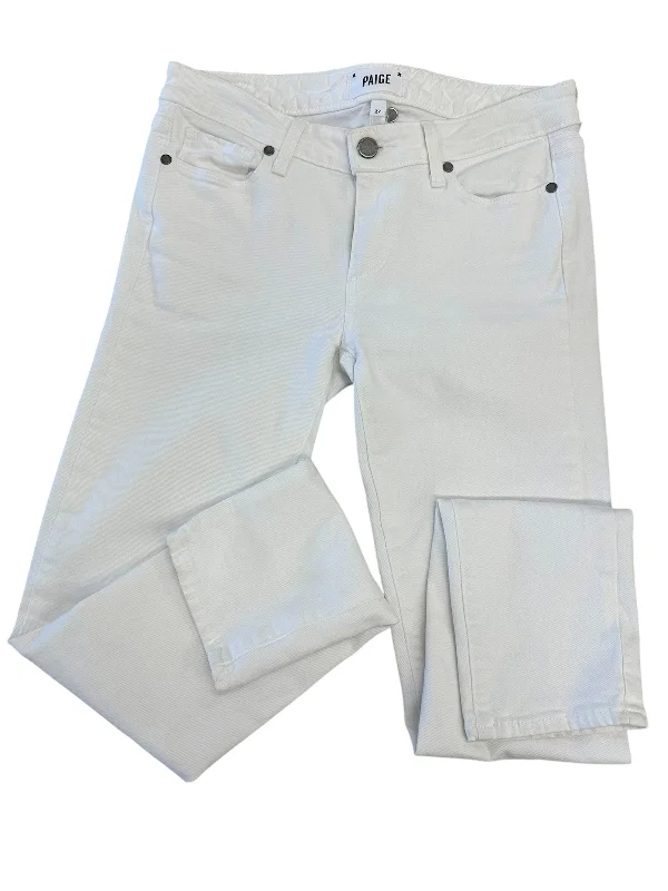 Jeans Straight By Paige In White, Size: 4