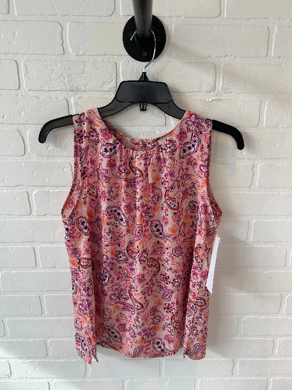 Top Sleeveless By Loft In Pink, Size: Sp