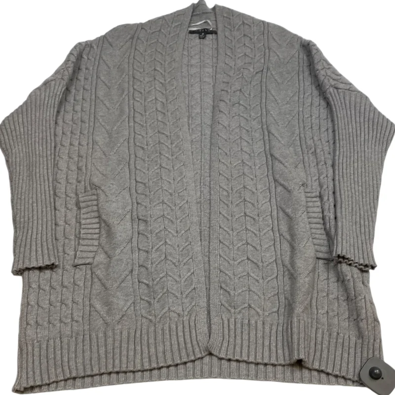 Sweater Cardigan By Cyrus Knits In Grey, Size: M