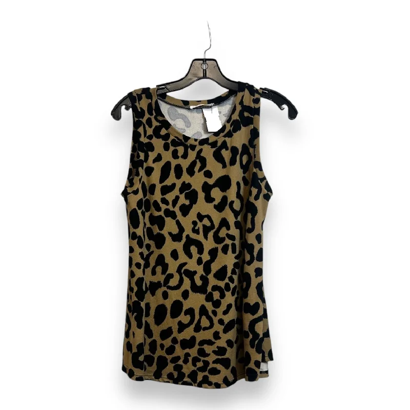 Top Sleeveless By Bombom In Animal Print, Size: S