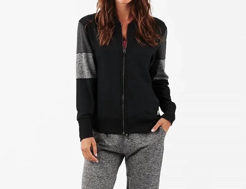 Seasonal Women's Fashion Trends Women's Halo Bomber Jacket In Black