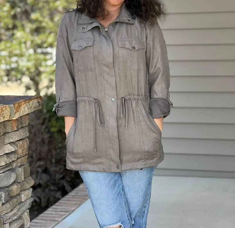 Online Boutiques Best Like I Said Jacket In Dark Grey