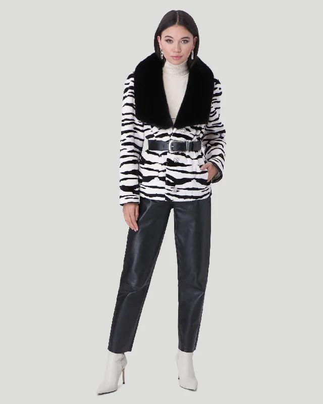 Women's Holiday Outfit Mink Jacket
